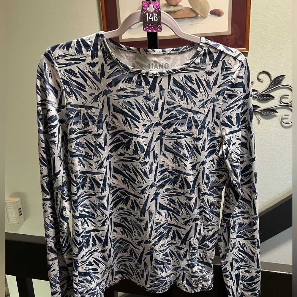 Hang Ten Navy and White Graphic Tee #146